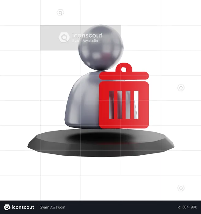 Delete Account  3D Icon