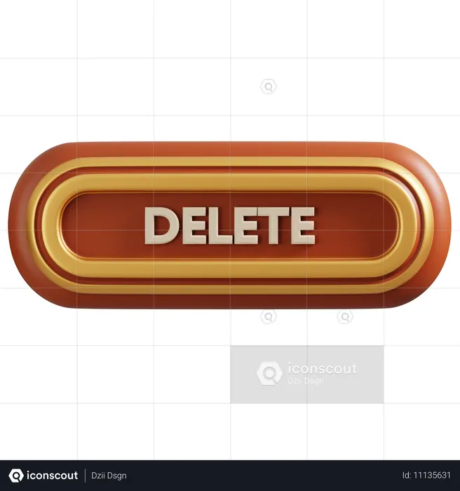 삭제 버튼  3D Icon