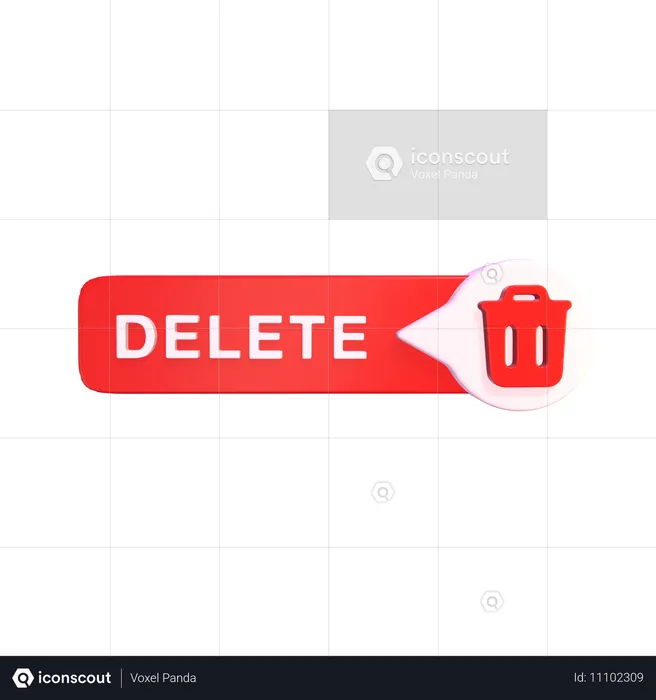 Delete Button  3D Icon