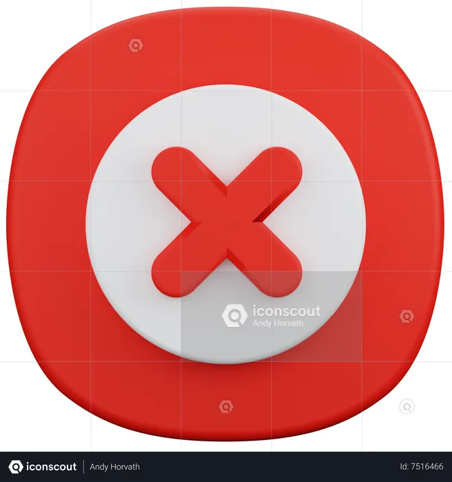 Delete Button  3D Icon