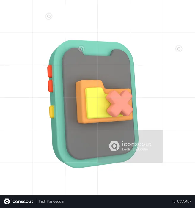 Delete Folder  3D Icon