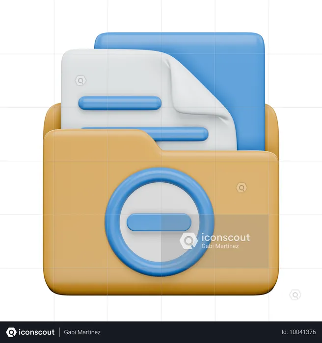 Delete Folder  3D Icon