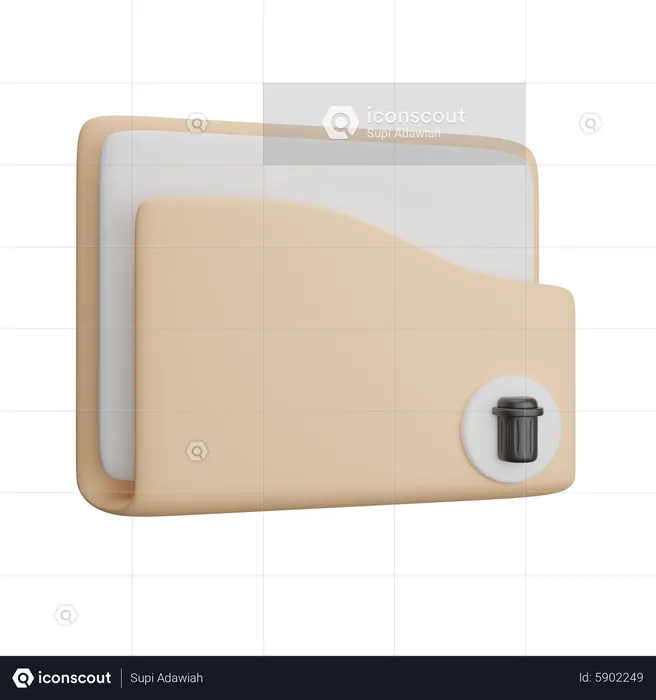 Folder Delete  3D Icon