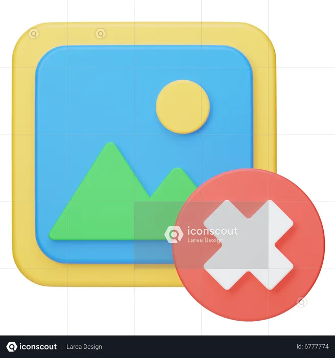 Delete Image  3D Icon