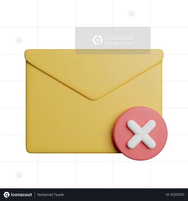 Delete Message  3D Icon