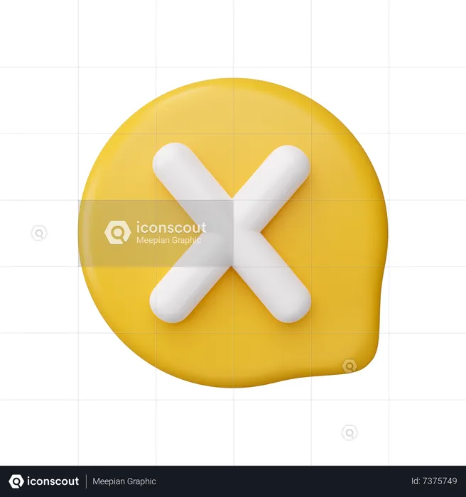 Delete Message  3D Icon