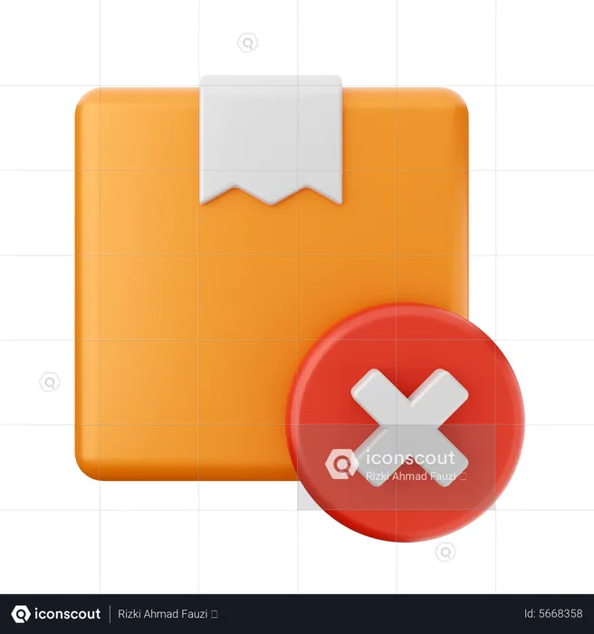 Delete Package  3D Icon