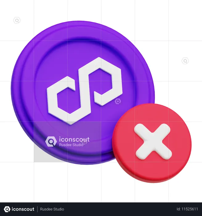 Delete Polygon  3D Icon