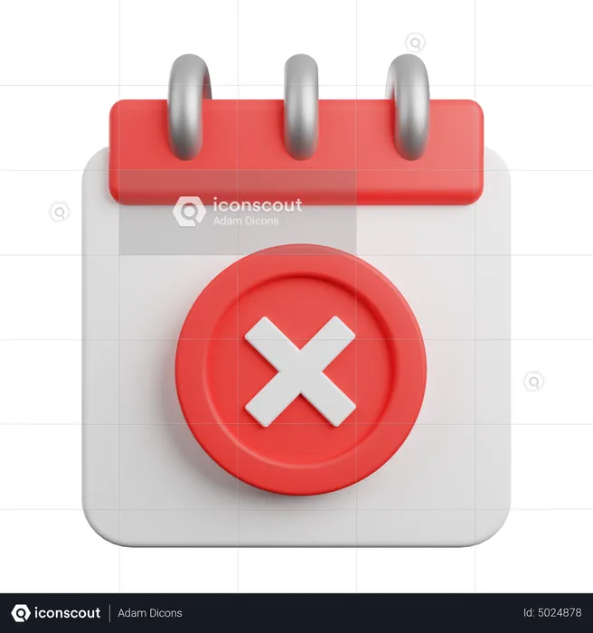 Delete Schedule  3D Icon