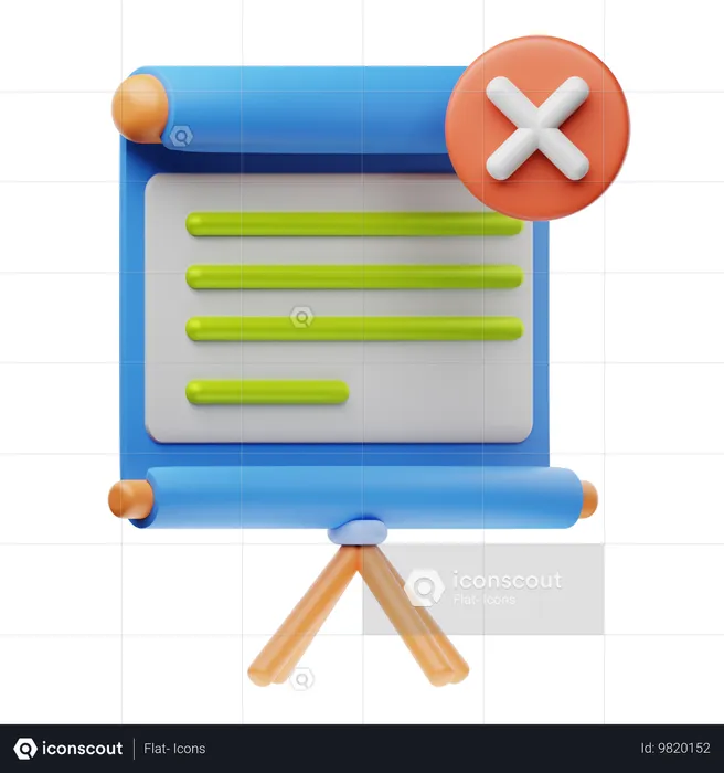 Delete Slide  3D Icon