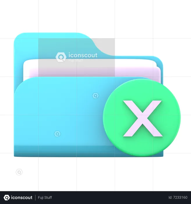 Deleted Folder  3D Icon