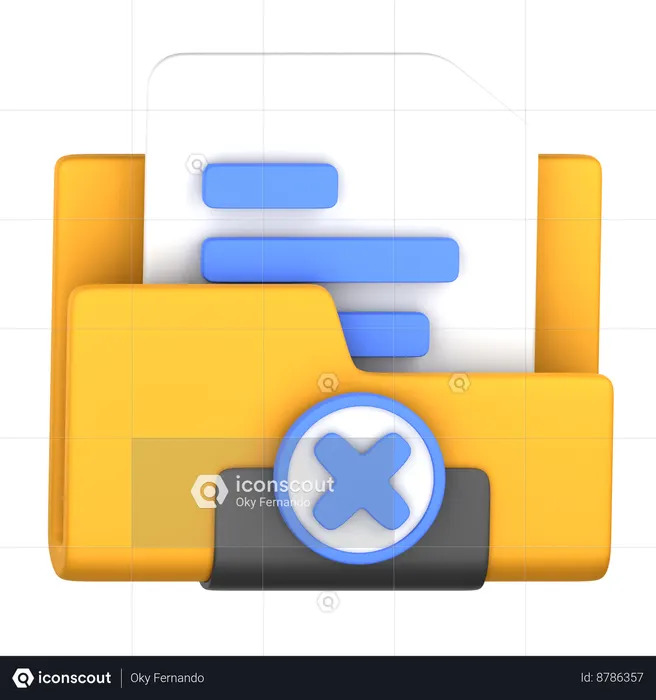 Deleted Folder  3D Icon