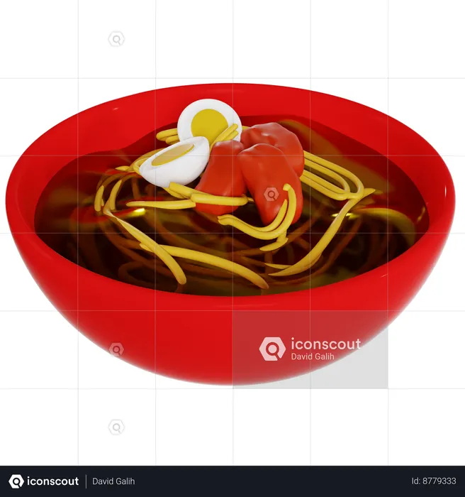 Délicieux bol de ramen  3D Icon