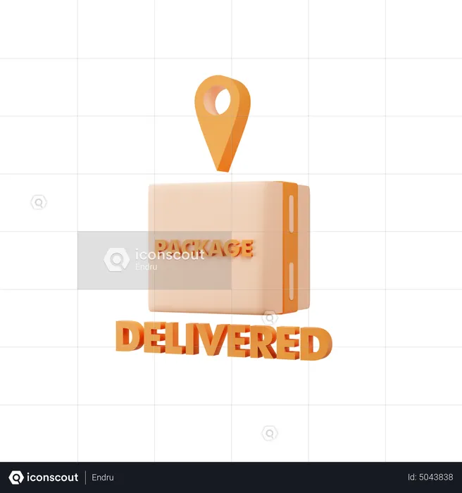 Delivered Location  3D Icon