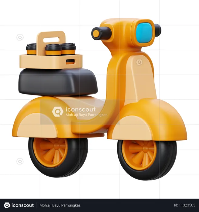 Delivery bike  3D Icon