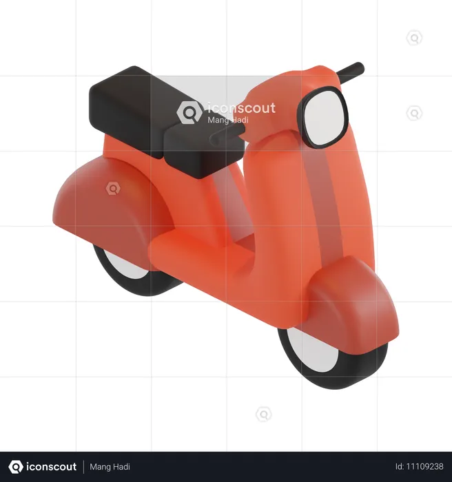 Delivery Bike  3D Icon