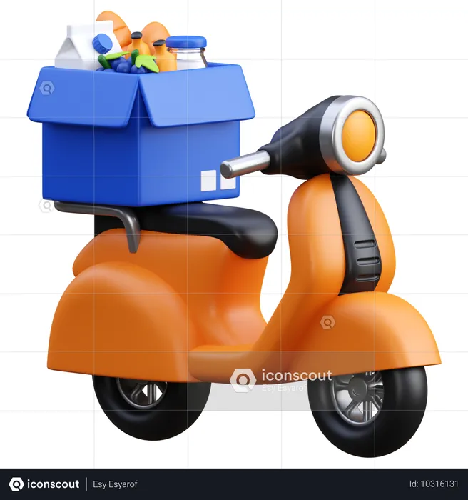 Delivery Bike  3D Icon