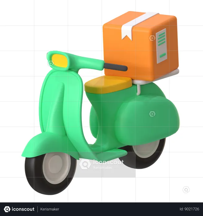 Delivery Bike  3D Icon