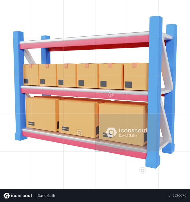 Delivery Box Rack  3D Icon