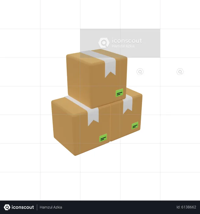 Delivery Boxes  3D Icon