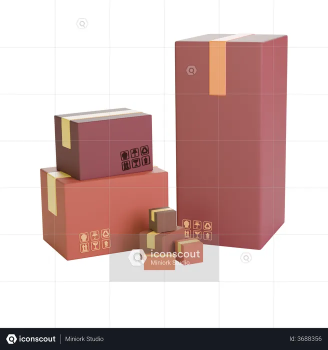 Delivery Boxes  3D Illustration