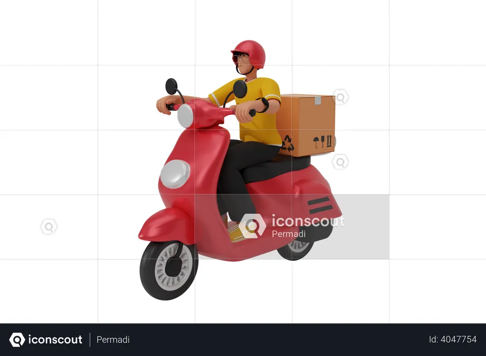 Delivery Boy Going To Deliver Parcel 3D Illustration Free Download E Delivery Boy Going To Deliver Parcel 3D Illustration Free Download E