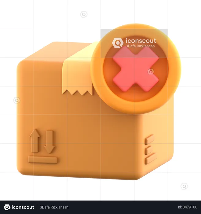 Delivery Cancel  3D Icon