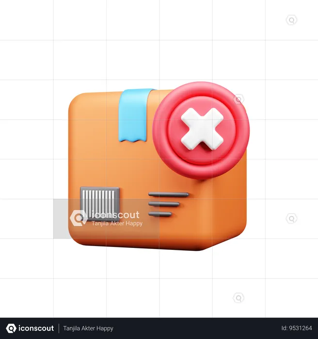 Delivery Cancel  3D Icon