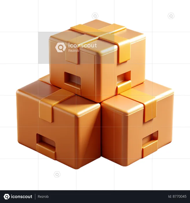 Delivery cardboards  3D Icon