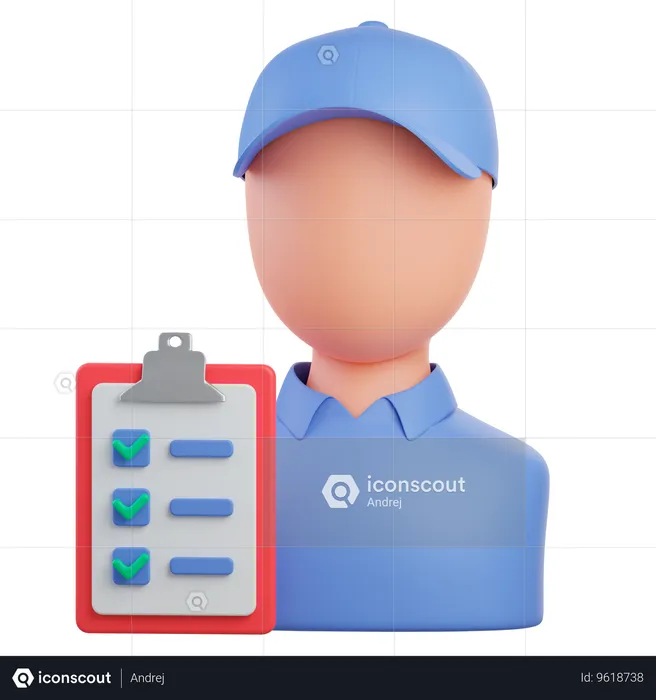 Delivery Checklist  3D Icon