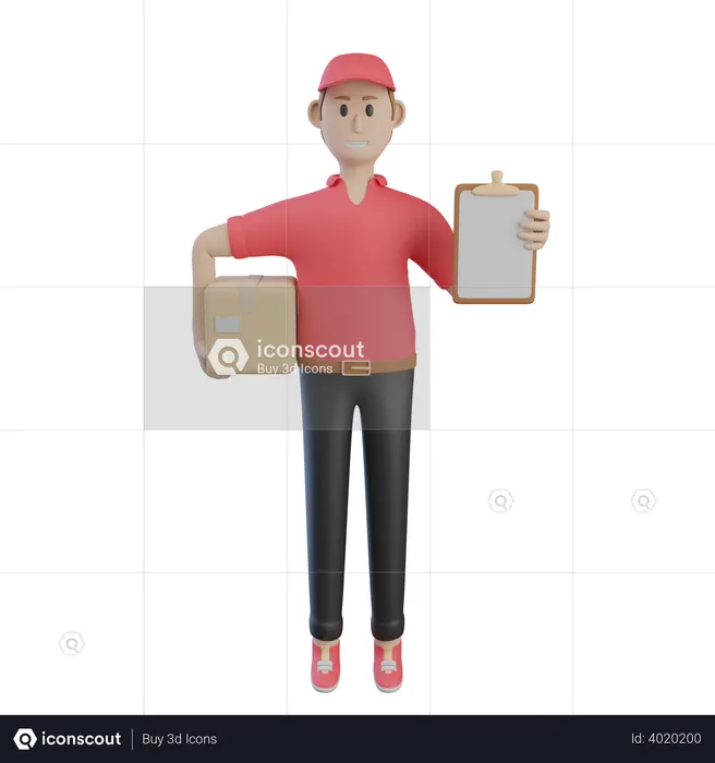 Delivery Checklist  3D Illustration