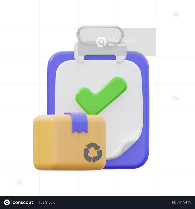 Delivery Checklist  3D Icon