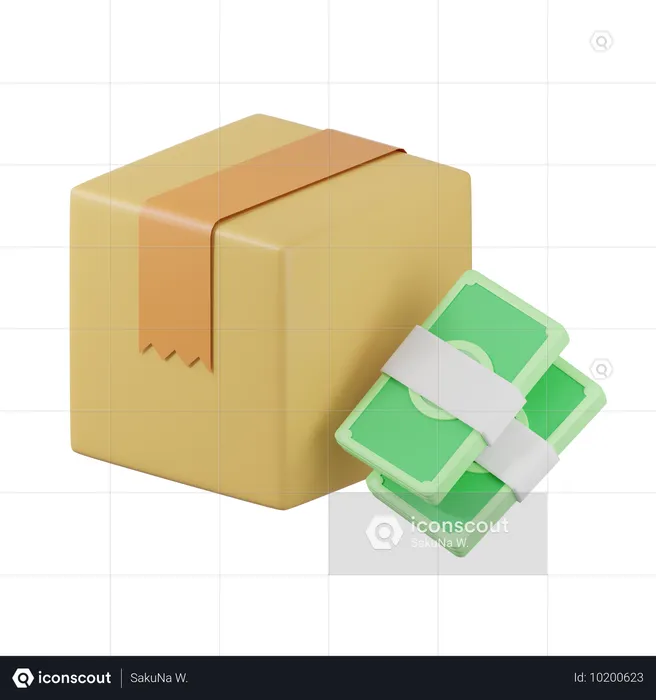 配送料  3D Icon