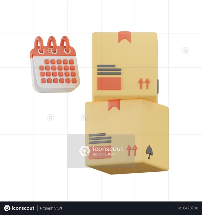 Delivery Date  3D Icon