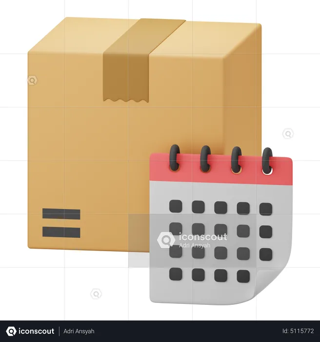 Delivery Date  3D Icon