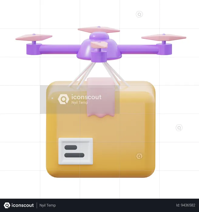 Delivery Drone  3D Icon
