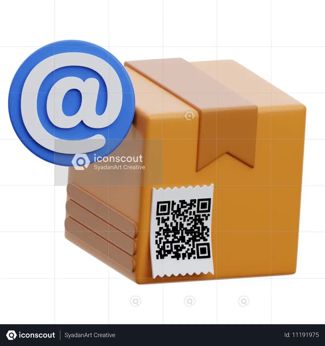 Delivery Email Address  3D Icon