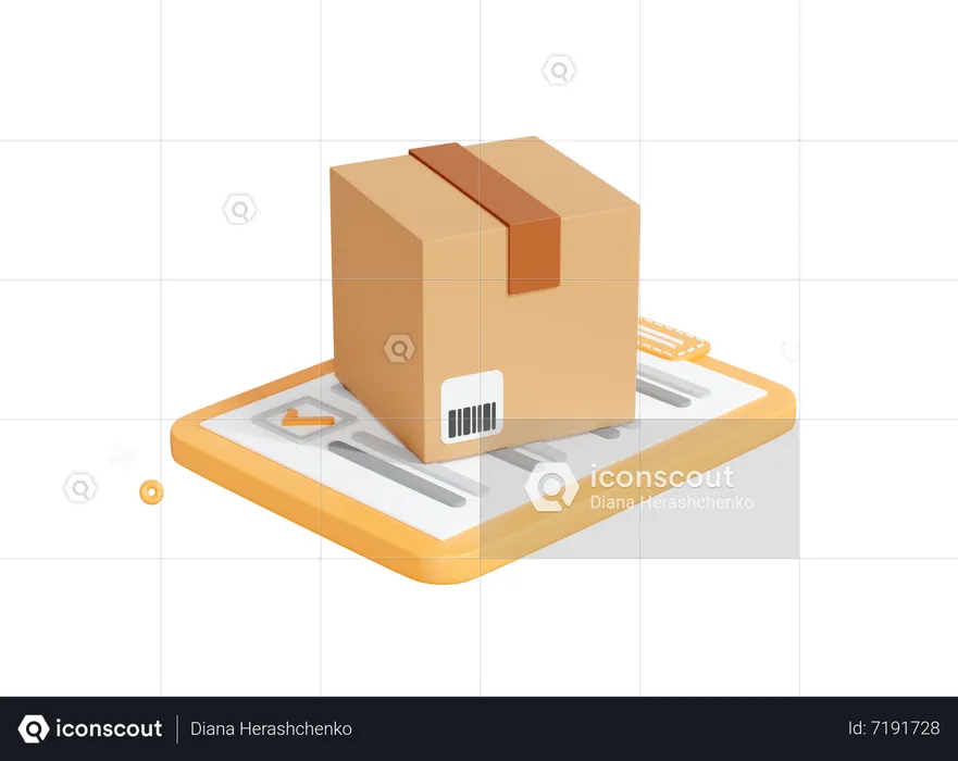 Delivery List  3D Icon