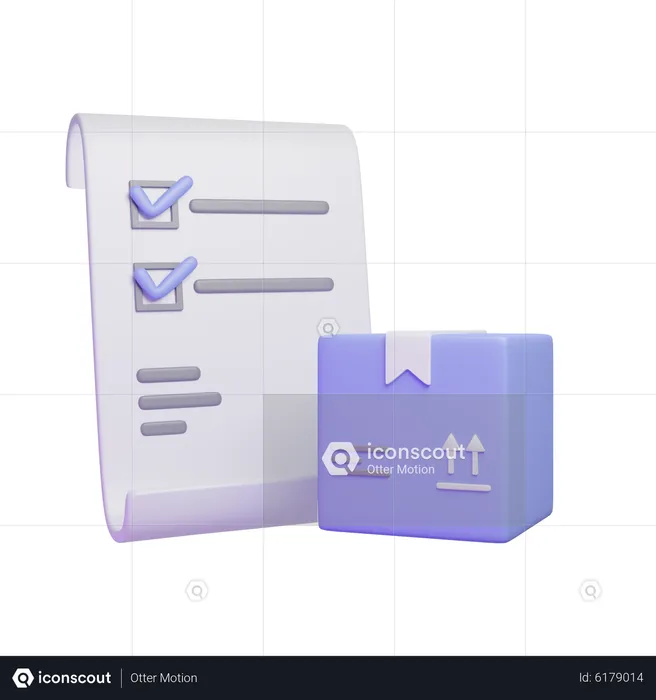 Delivery List  3D Icon