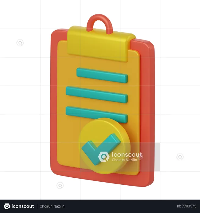 Delivery List  3D Icon