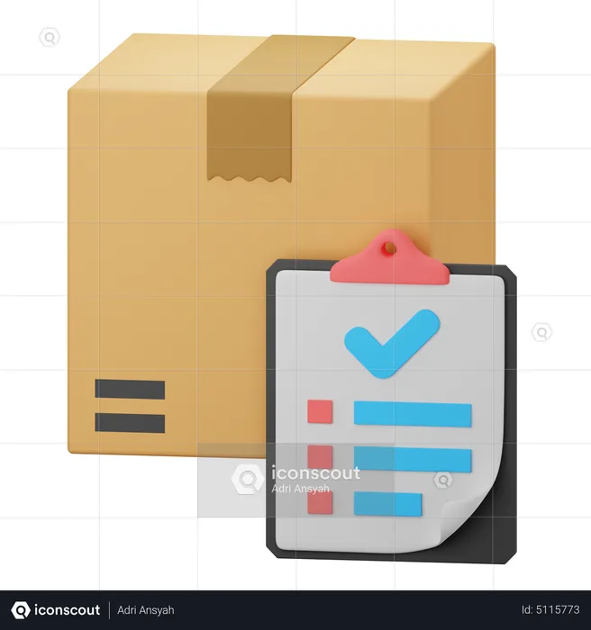 Delivery List  3D Icon