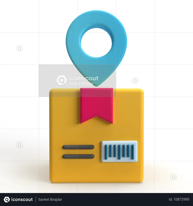 배송 위치  3D Icon