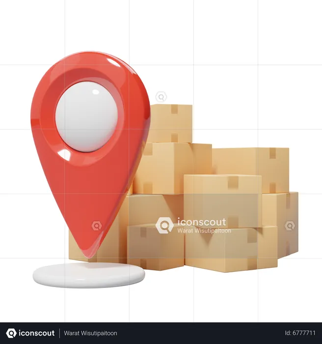 Delivery Location  3D Icon