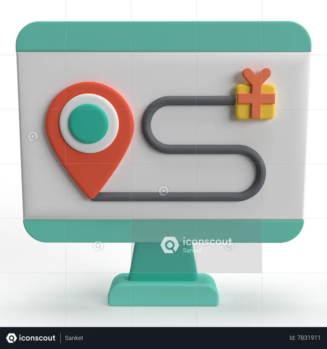 Delivery Location  3D Icon