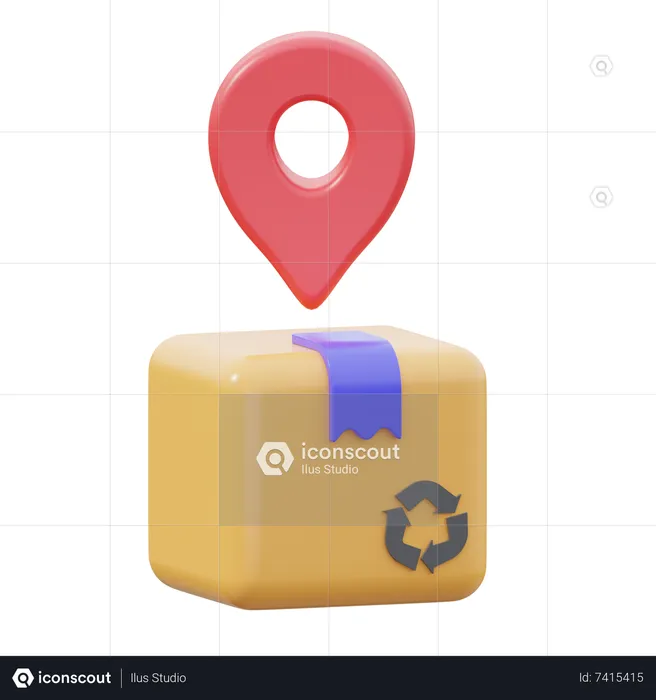 Delivery location  3D Icon