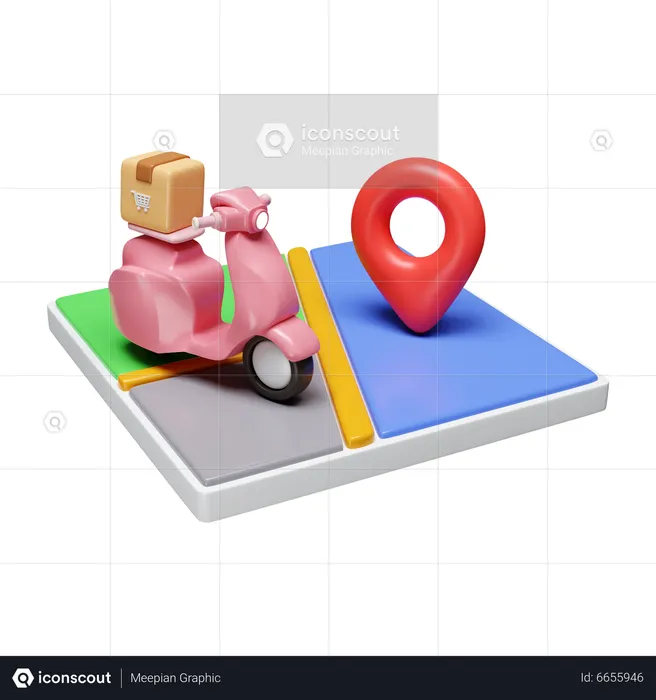 Delivery Location  3D Icon