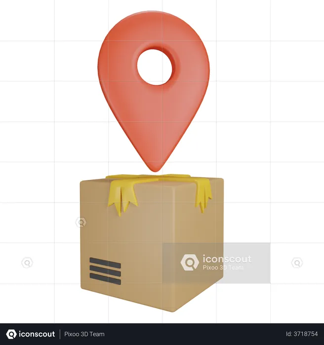 Delivery Location  3D Illustration