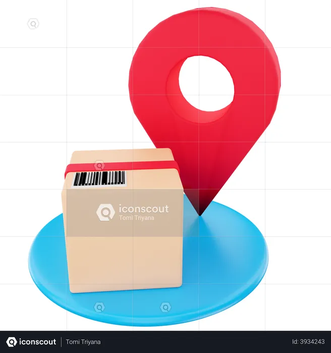 Delivery location  3D Icon
