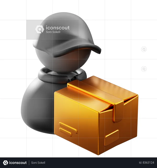 Delivery Man  3D Icon