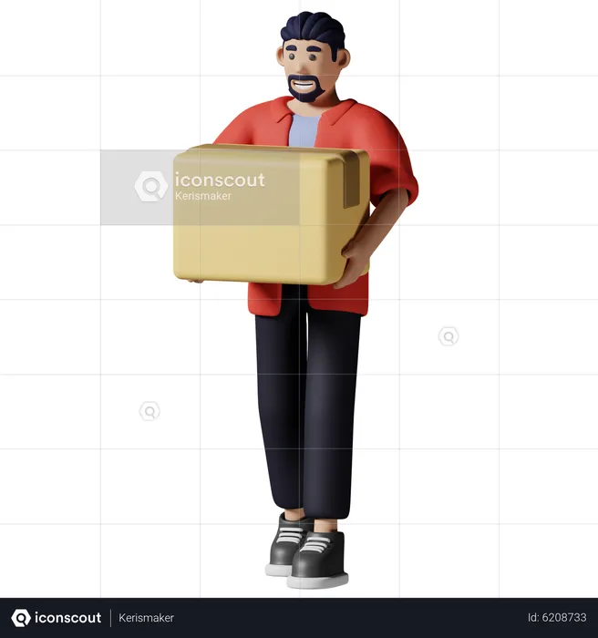 Delivery Man  3D Illustration